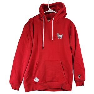 GOAT USA Crowned Goat Pullover Hoodie Mens Large Red Streetwear Graphic